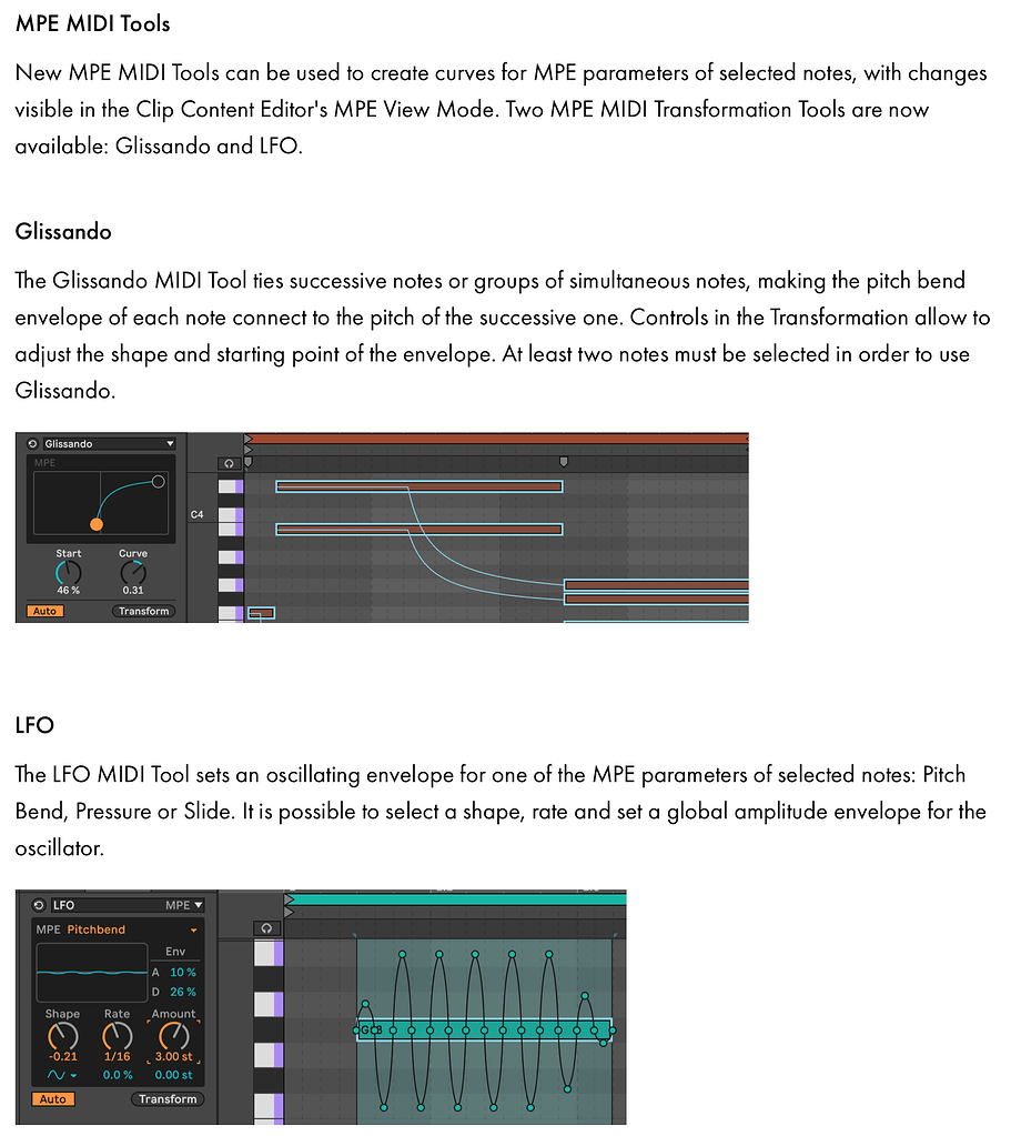 New MPE MIDI tools in Ableton Live 12.1 - Software - Poly Expression